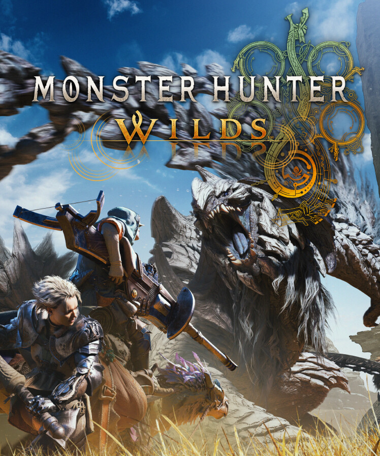 Official Steam image of Monster Hunter Wilds showing an equipped hunter for weapon and armor choices