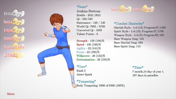 Screenshot z Heavenly Peaks Cultivation