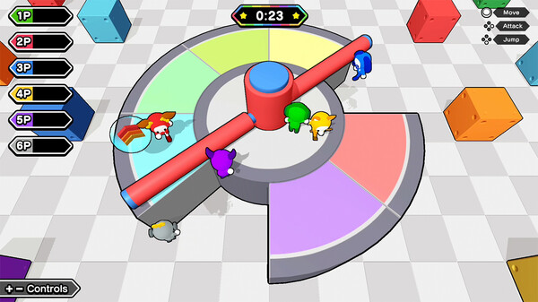 Screenshot of Party Party Time gameplay showing in-action mechanics