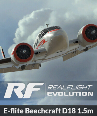 RealFlight Evolution - E-flite Beechcraft D18 1.5m