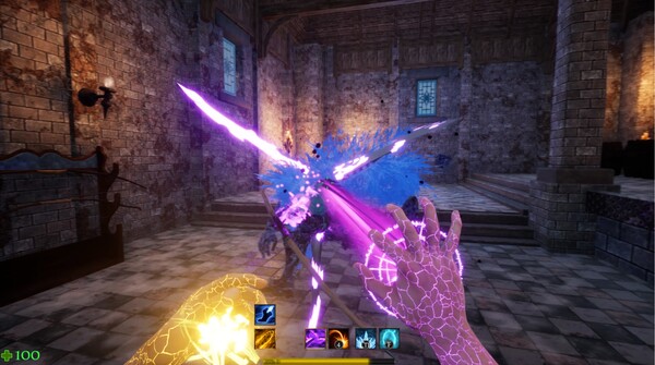 Screenshot of Protos Magos gameplay showing in-action mechanics