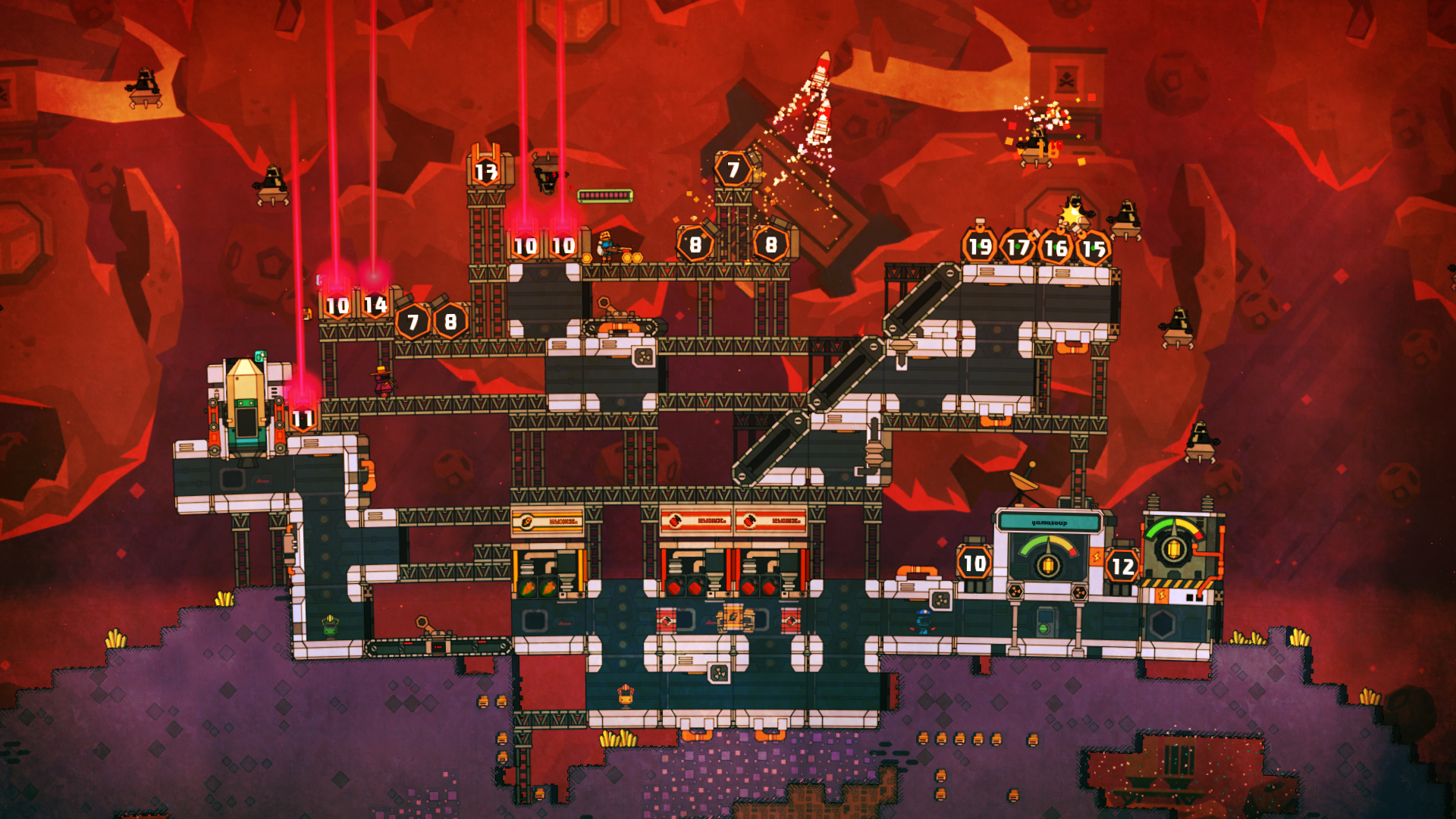 screenshot of PixelJunk™ Nom Nom Galaxy 2