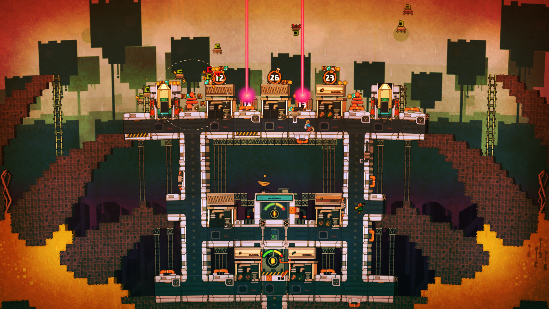 screenshot of PixelJunk™ Nom Nom Galaxy 7