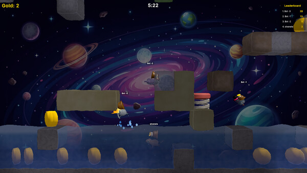 Screenshot of Leap of Legends gameplay showing in-action mechanics