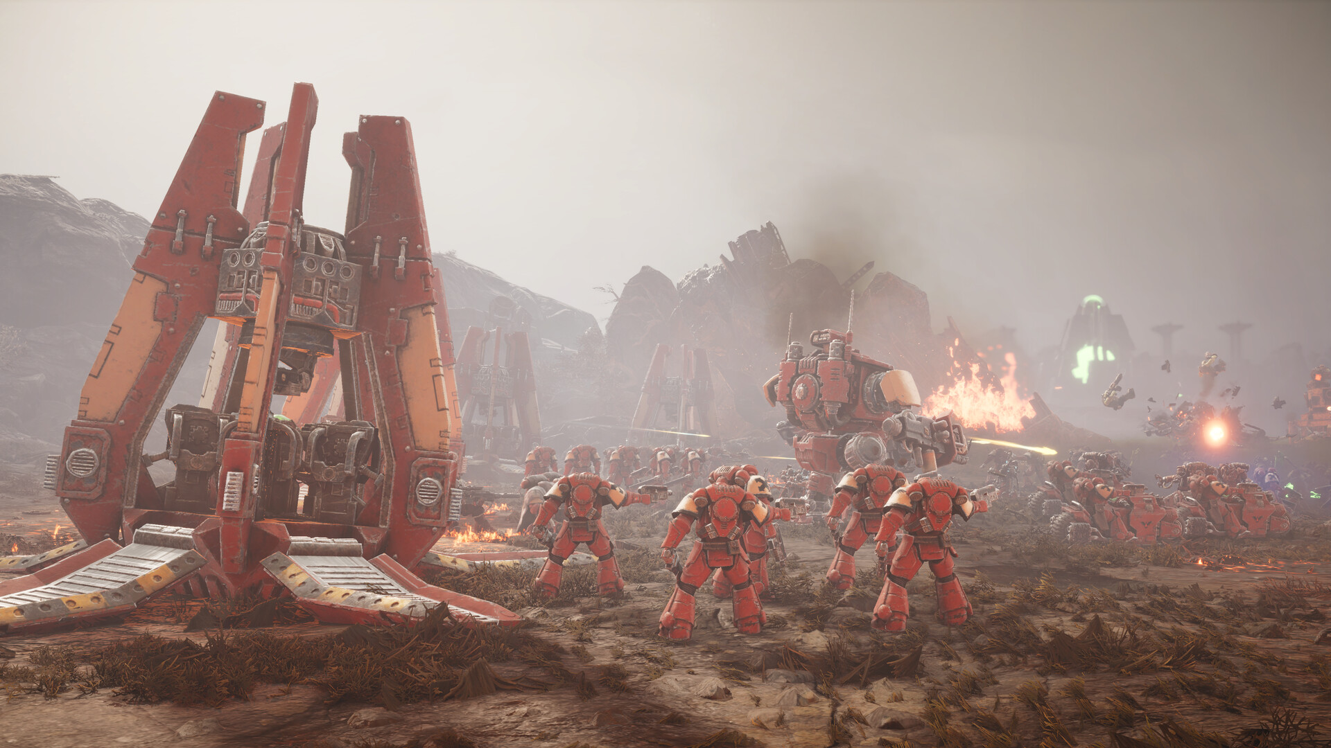 Faction combat in Warhammer 40,000: Dawn of War IV. Image: KING Art Games.