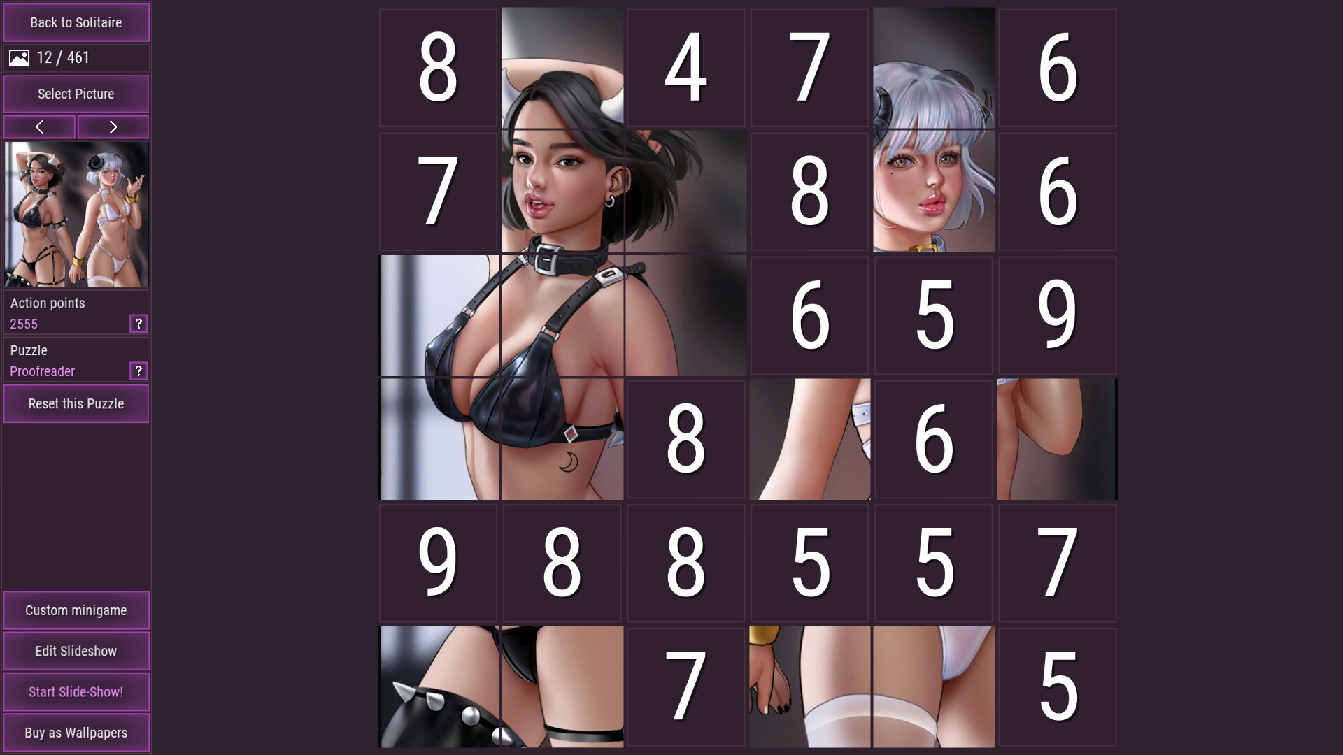 NSFW Solitaire & Puzzles scene