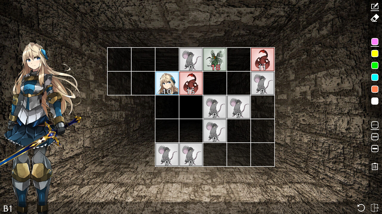 Dungeon in Grid Puzzles