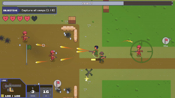 Screenshot of Frontline Survivors gameplay showing in-action mechanics