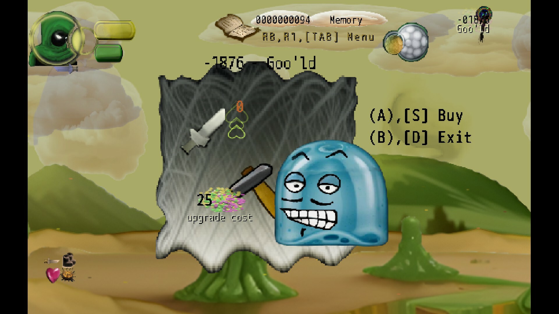 screenshot of a land Goo's crazy 8