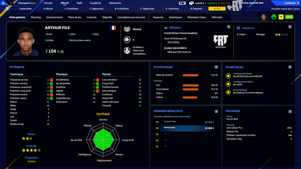 Capture d'écran 1 de Tennis Manager 2023