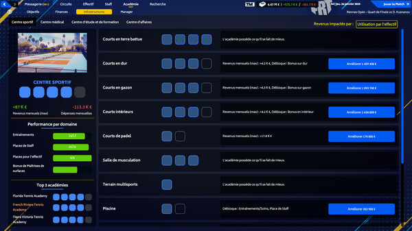 Capture d'écran 3 de Tennis Manager 2023