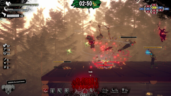 Screenshot of HOTEL BARCELONA gameplay showing in-action mechanics