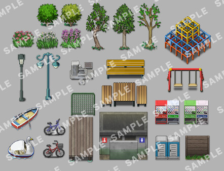 KHAiHOM.com - RPG Maker MZ - SERIALGAMES Living Good City Tileset