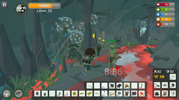 Screenshot z Surviving Skeleton Island