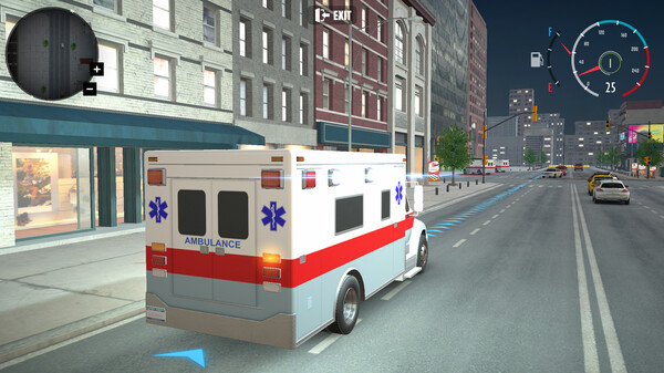 City Ambulance Car Driving