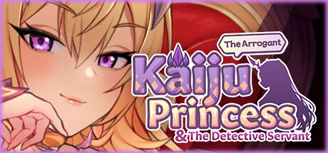 Steam header art for The Arrogant Kaiju Princess & The Detective Servant