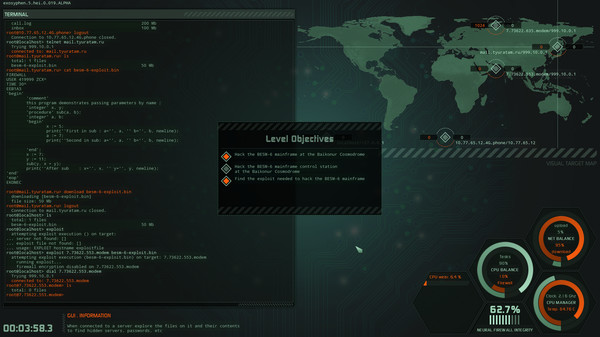 Screenshot z Hacker Evolution IMMERSION Screenshot z Hacker Evolution IMMERSION