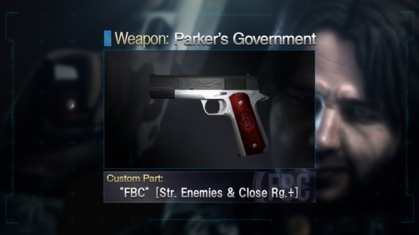 Resident Evil: Revelations Parker's Government Handgun + Custom Part: