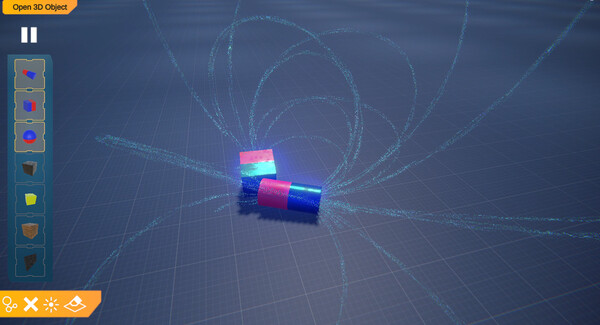 Screenshot of Magnet Mania 3D gameplay showing in-action mechanics