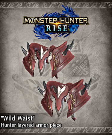 Monster Hunter Rise - "Wild Waist" Hunter layered armor piece