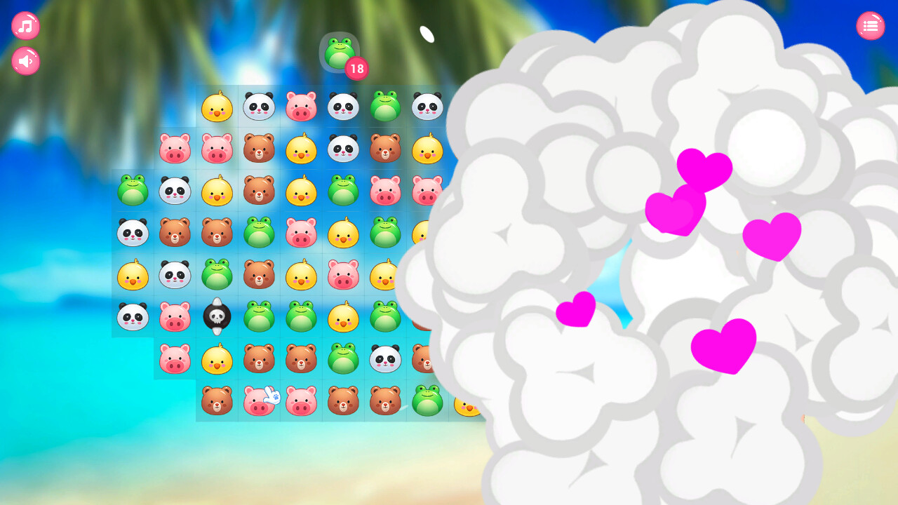 Neko Hentai Girl: Beach Match-3 screenshot #2