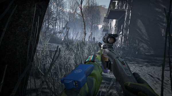Screenshot of Into the Radius 2 gameplay showing in-action mechanics
