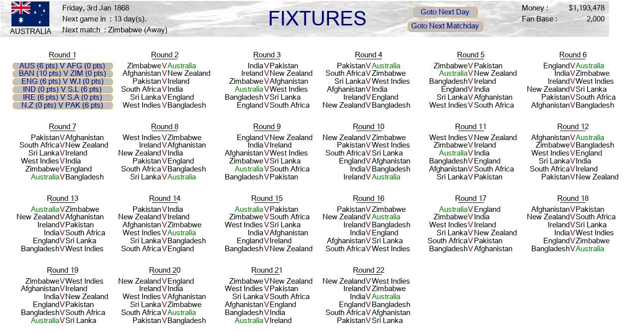 Test Cricket Manager screenshot #6