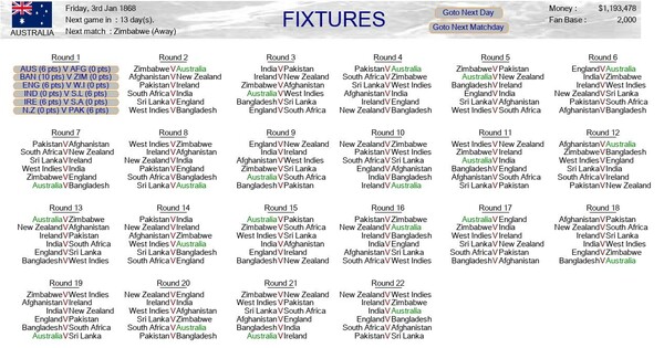 Test Cricket Manager screenshot 6