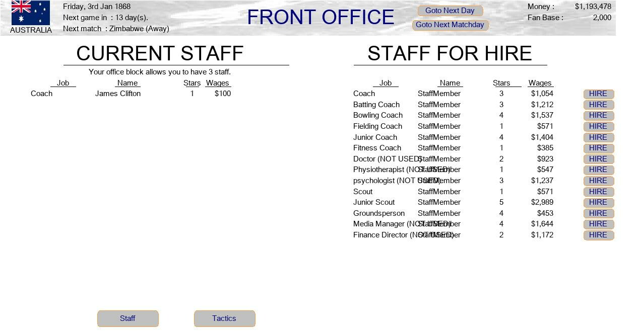 Test Cricket Manager screenshot #5