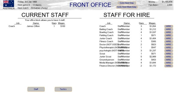 Test Cricket Manager screenshot 5