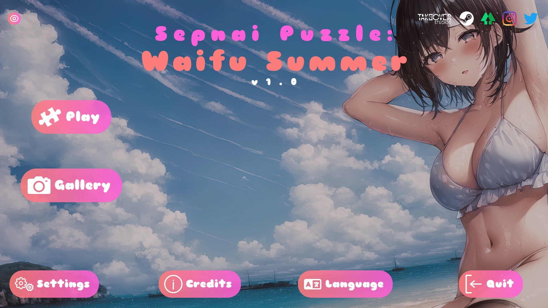 Senpai Puzzle: Waifu Summer - Background Music Pack Featured Screenshot #1