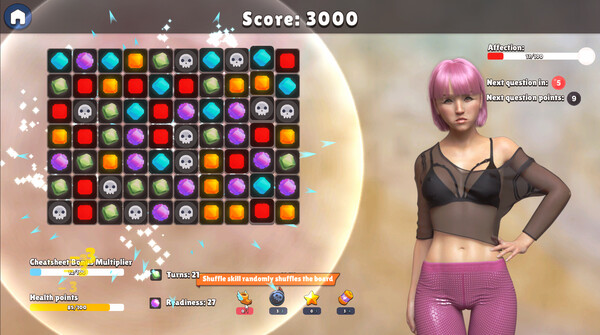 Screenshot of Futanari Stepsis gameplay showing in-action mechanics
