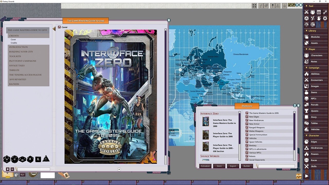 Fantasy Grounds - Interface Zero 3.0: The Game Master's Guide to 2095のスクリーンショット 1