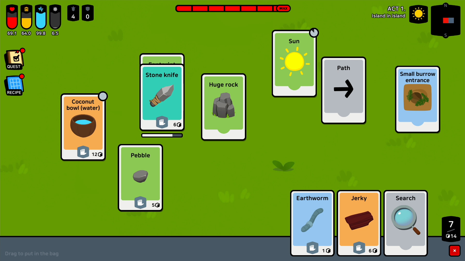 Stack Island - Survival card game screenshot #1
