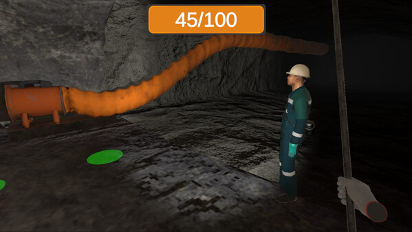 Underground roof fall hazard assessment VR Training