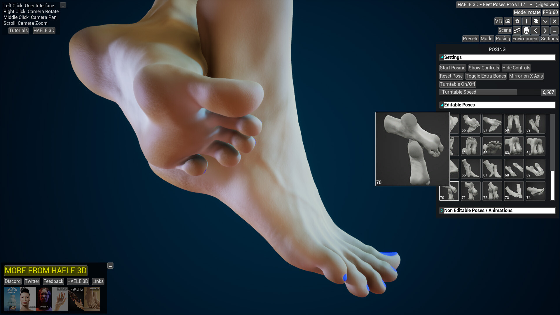 HAELE 3D - Feet Poses Pro - Drawing References screenshot #4