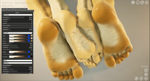 HAELE 3D - Feet Poses Pro - Drawing References — скриншот 14