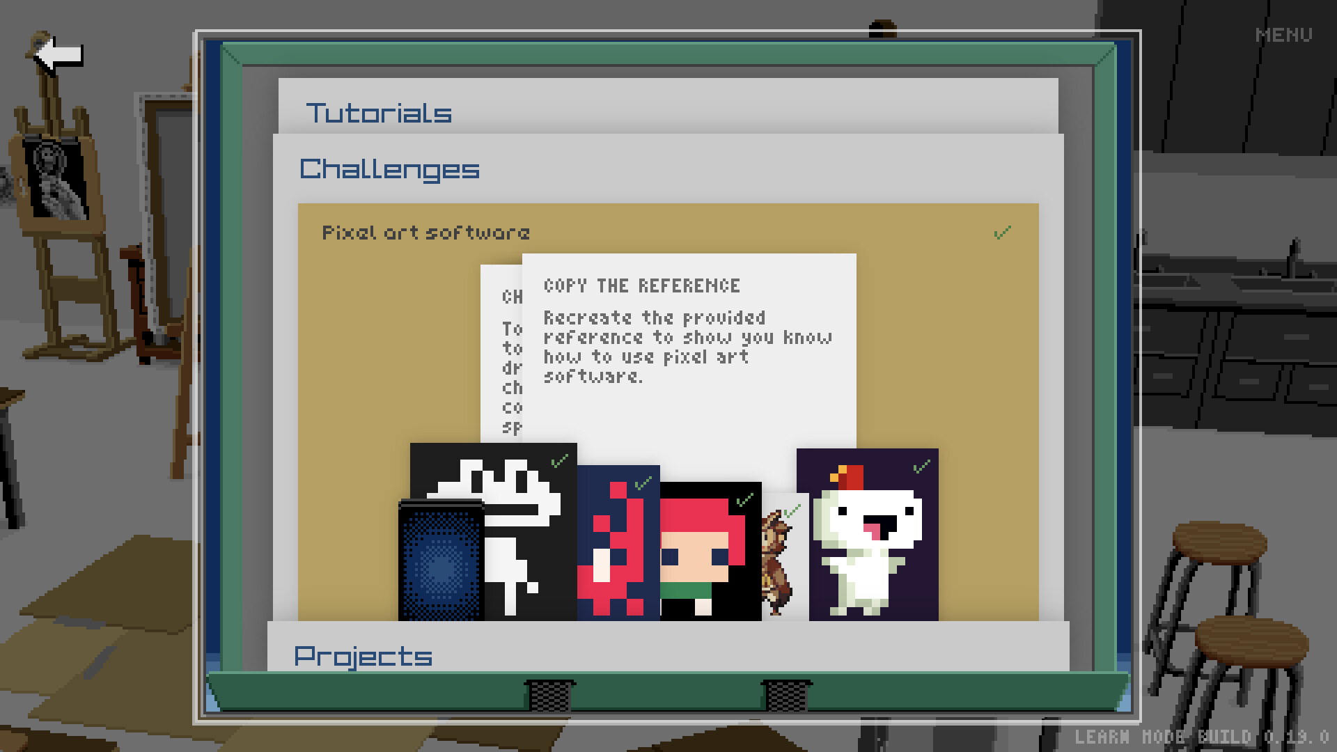 Screenshot of Pixel Art Academy.