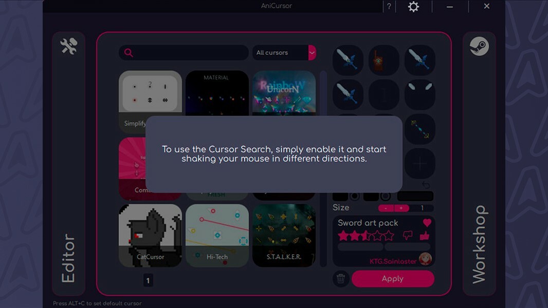 AniCursor screenshot 4