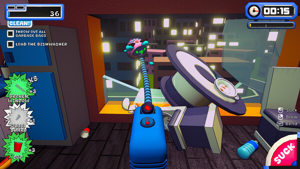 Screenshot z ACUVAC: A Suck and Blow Adventure