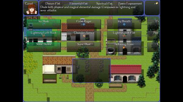 Into the depths below.