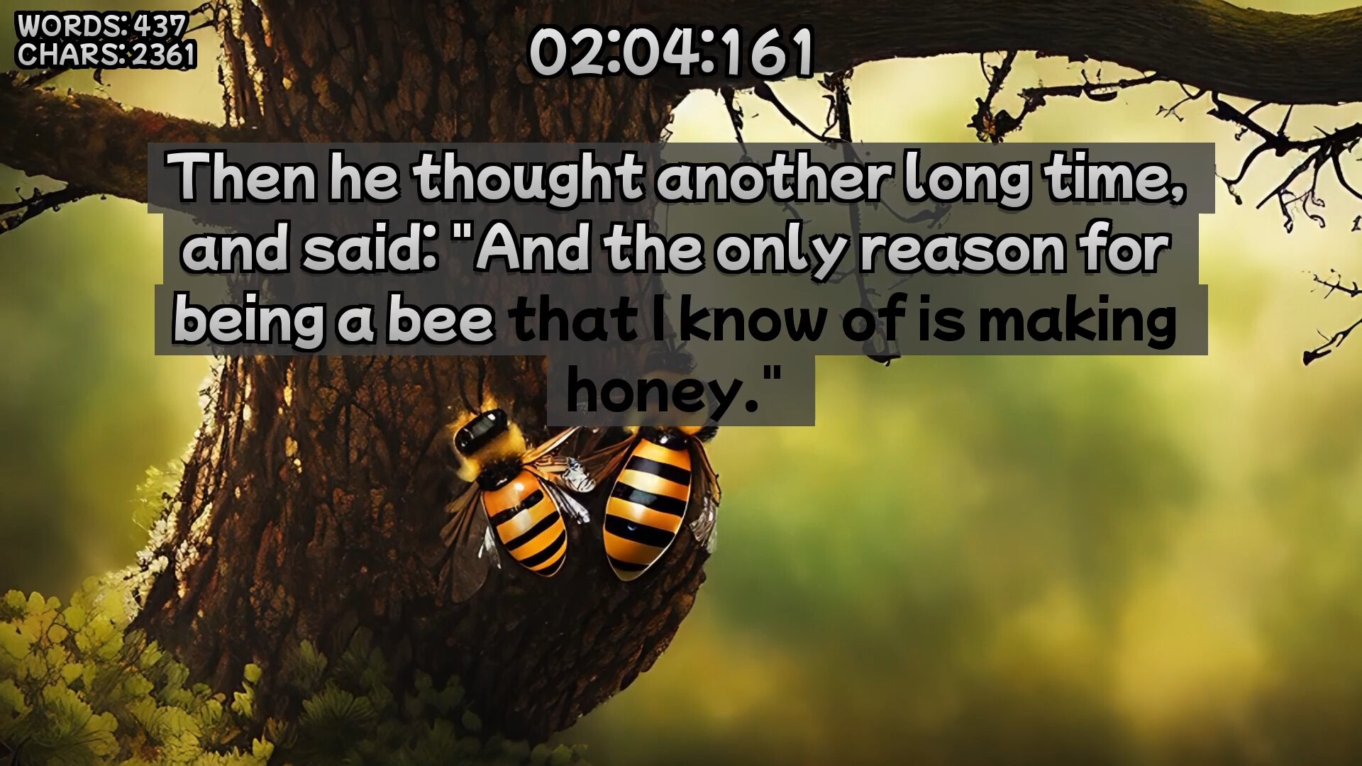 Winnie-the-Pooh's book writing speedrunner screenshot 9