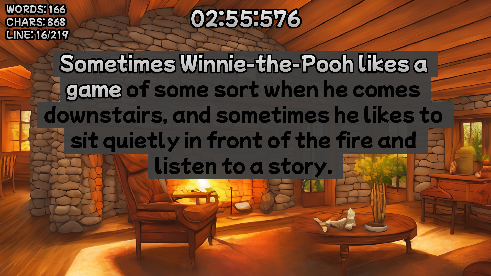 Winnie-the-Pooh's book writing speedrunner screenshot 6