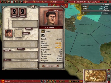Screenshot z Europa Universalis: Rome - Gold Edition