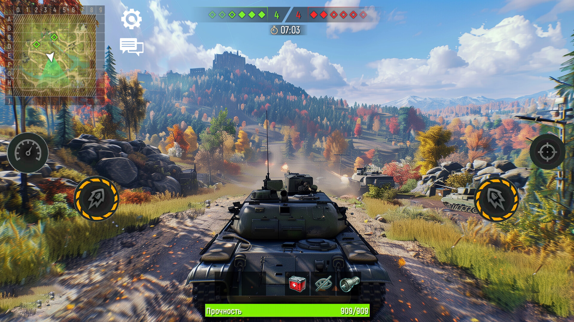 screenshot of 軍用戦車 - 戦車戦争ゲーム 2