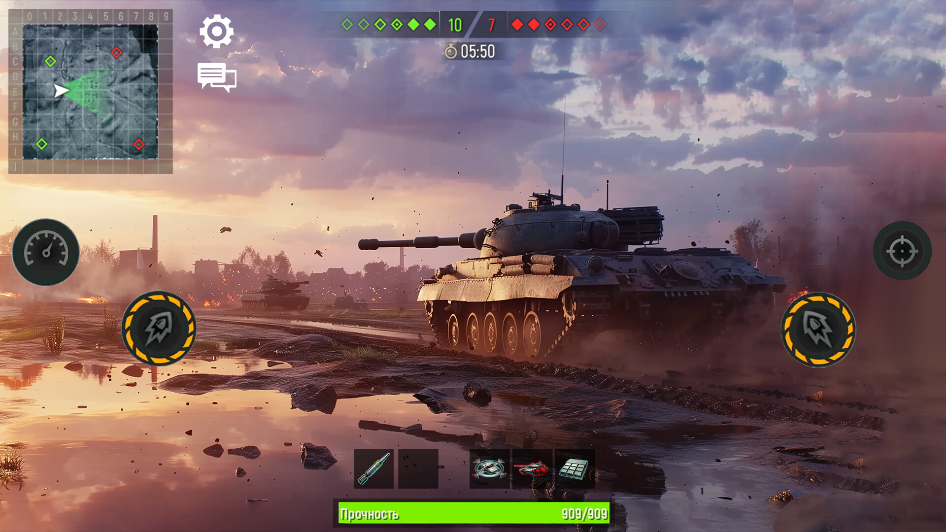 screenshot of 軍用戦車 - 戦車戦争ゲーム 4