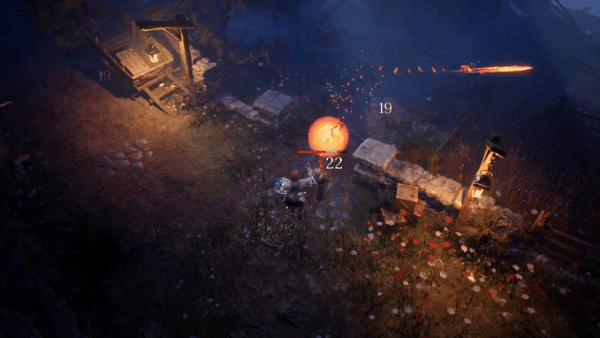 Gameplay chiến đấu ma thuật Rise Again