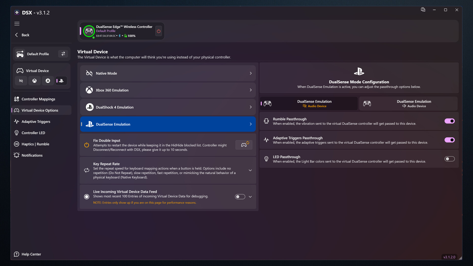 DSX - Virtual DualSense Emulation Featured Screenshot #1