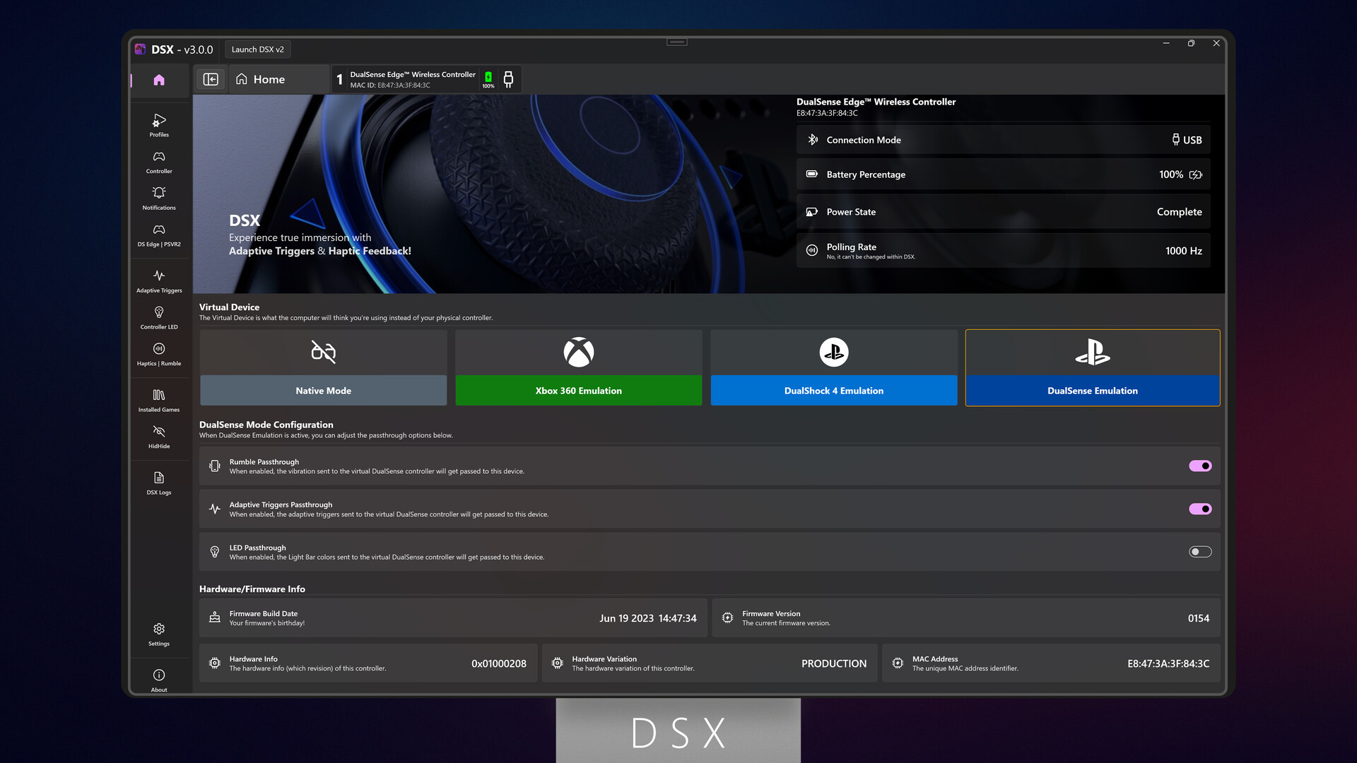 DSX - Virtual DualSense Emulation Featured Screenshot #1