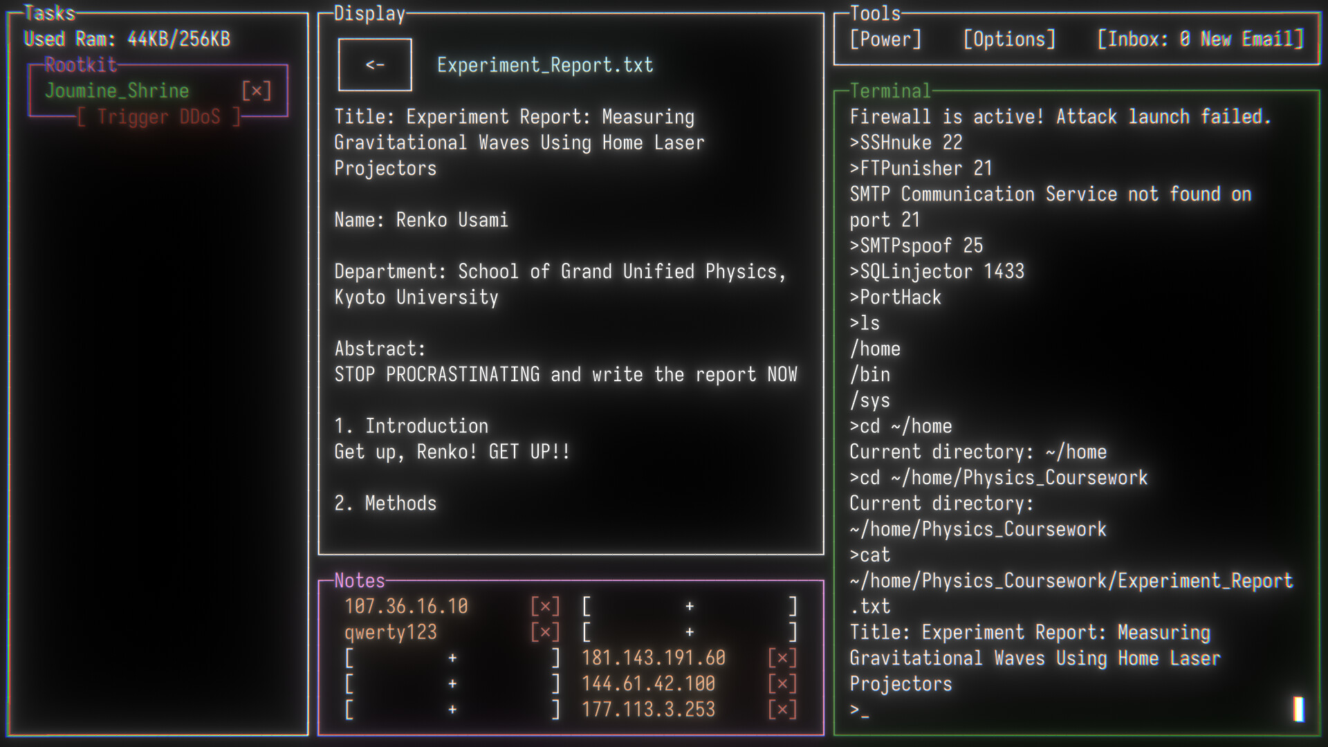 Hifuu OS: Hack Into the Barrier screenshot #7